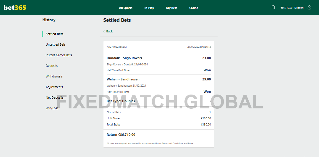 Fixed Matches HT FT