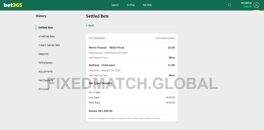 Fixed Matches HT FT